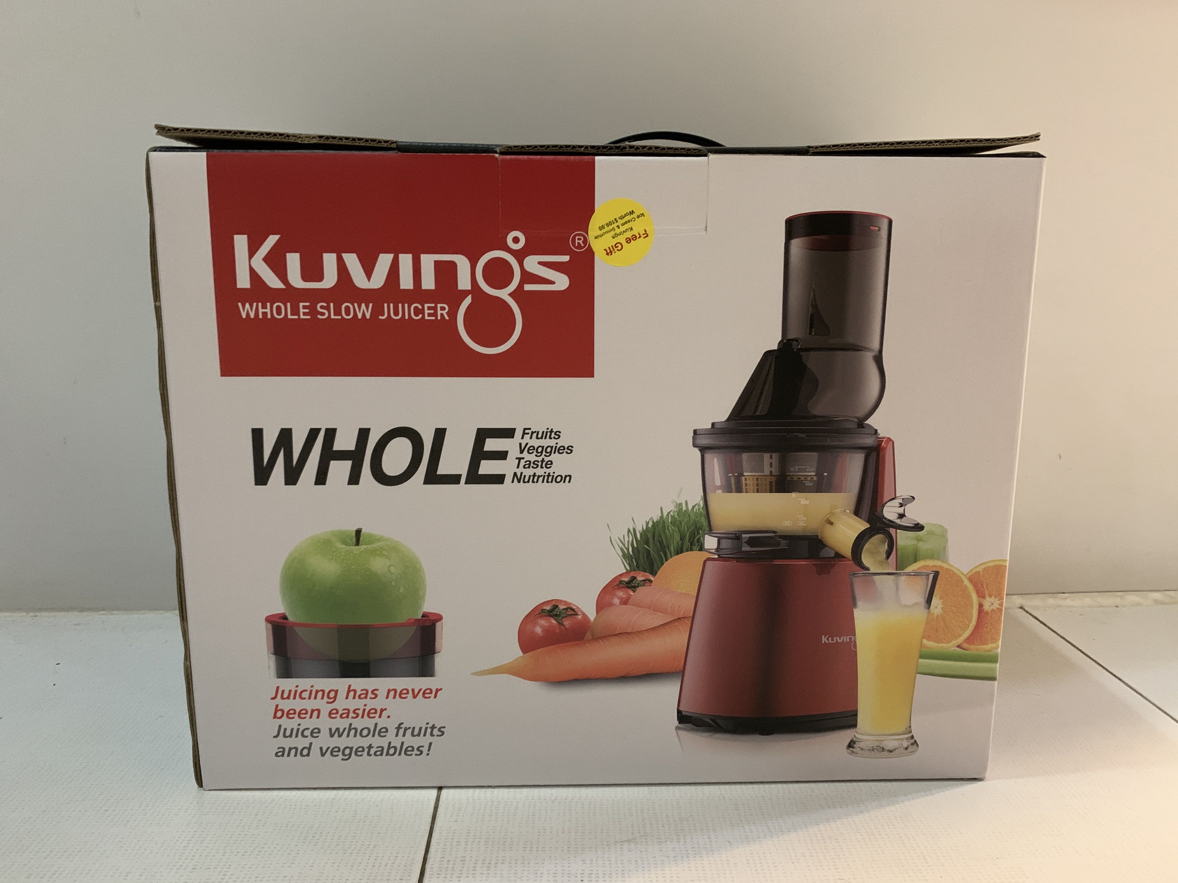 N E W Kuvings Slow Juicer C7000 + FREE GIFT Smoothie Strainer, TV