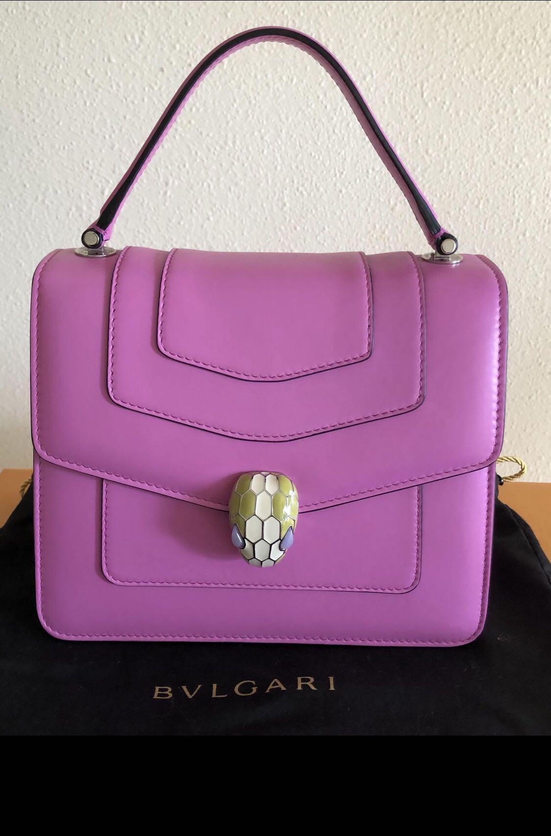 Bulgari Bvlgari Serpenti Forever Flap Cover Bag with Detachable Snake Chain Cult Classic