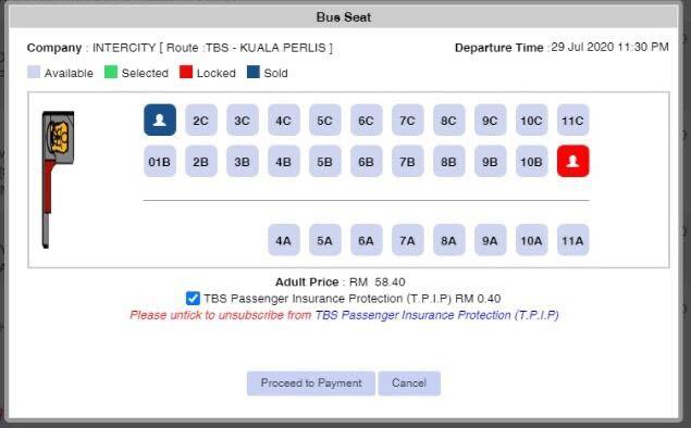 Bus Ticket Tbs Kuala Perlis 29th July 2020 Tickets Vouchers