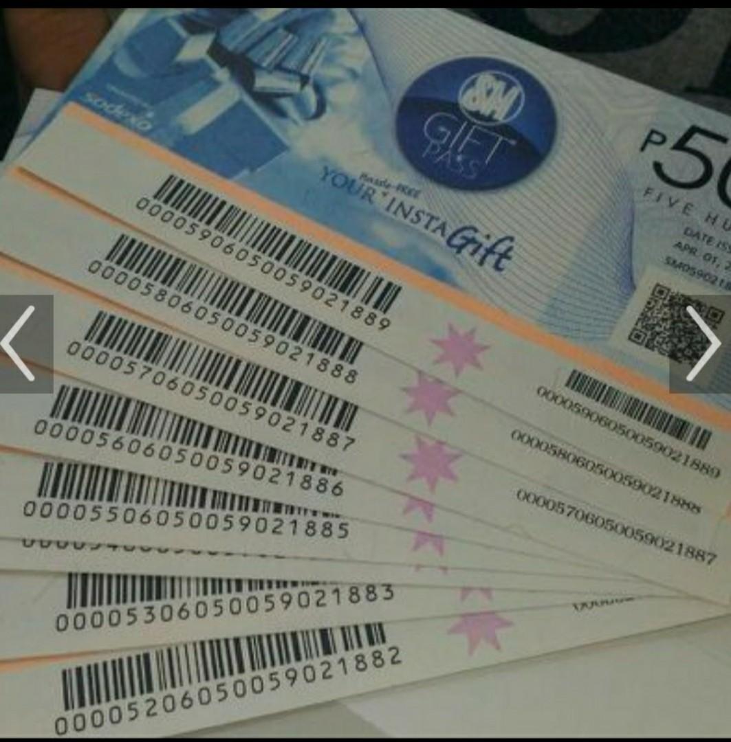 Buying and selling of Sodexo and SM gift check, Tickets & Vouchers