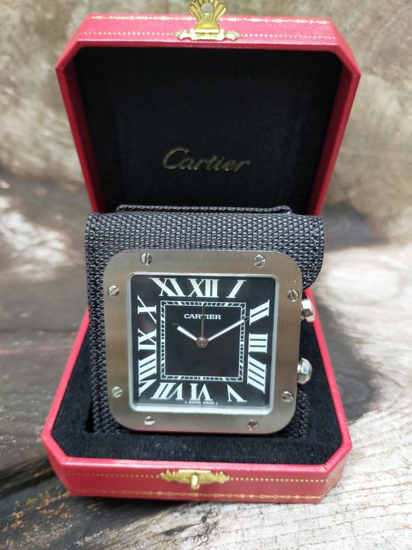 cartier santos travel clock price