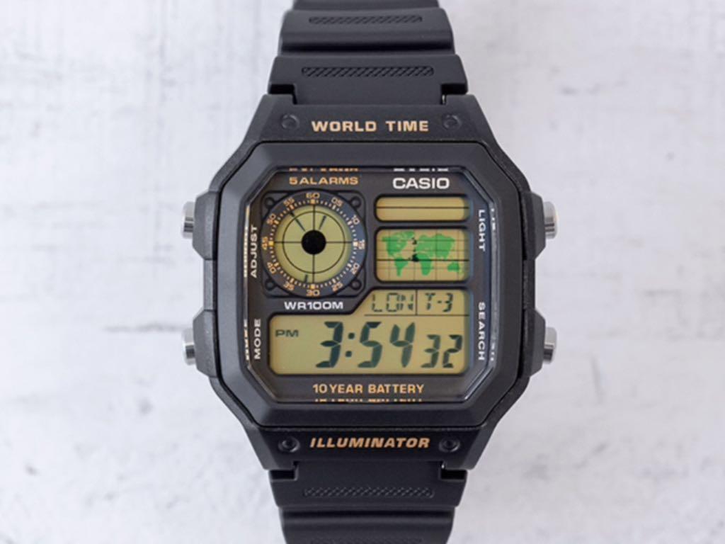casio ae1200 band size