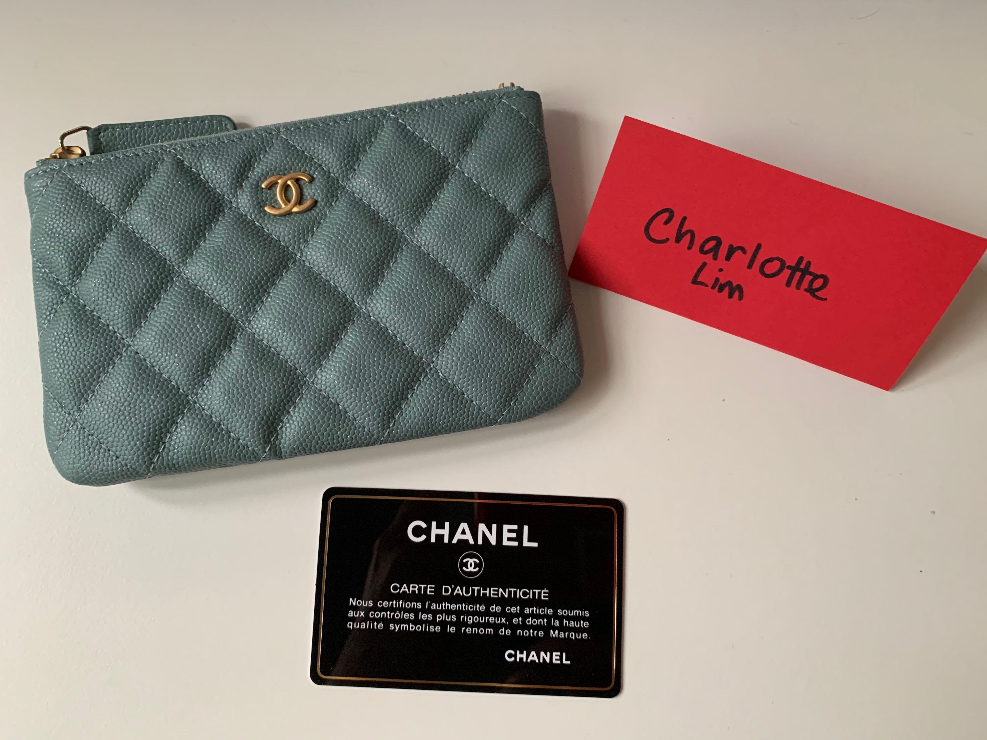 Chanel 18C iridescent blue mini o case Luxury Bags Wallets on Carousell