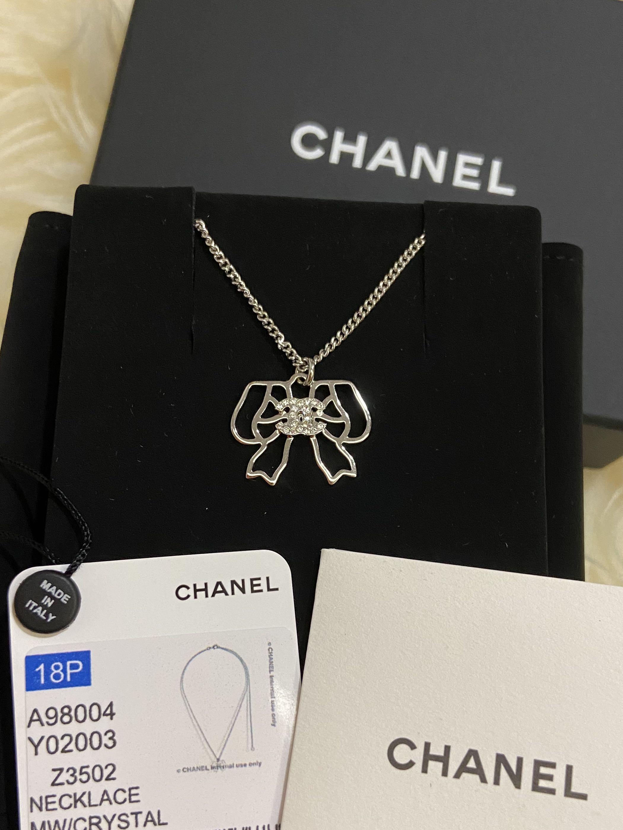 Chanel ribbon necklace new arrivals