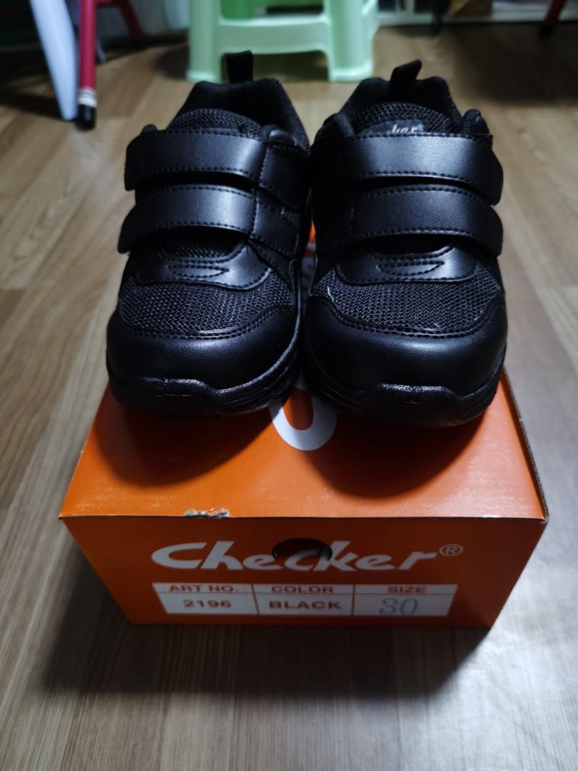 checker school shoes