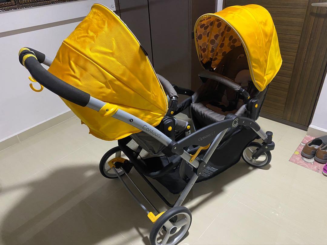 Options lt double stroller yellow clearance