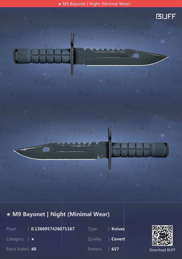 Csgo M9 Bayonet Night Mw Toys Games Video Gaming In Game Products On Carousell