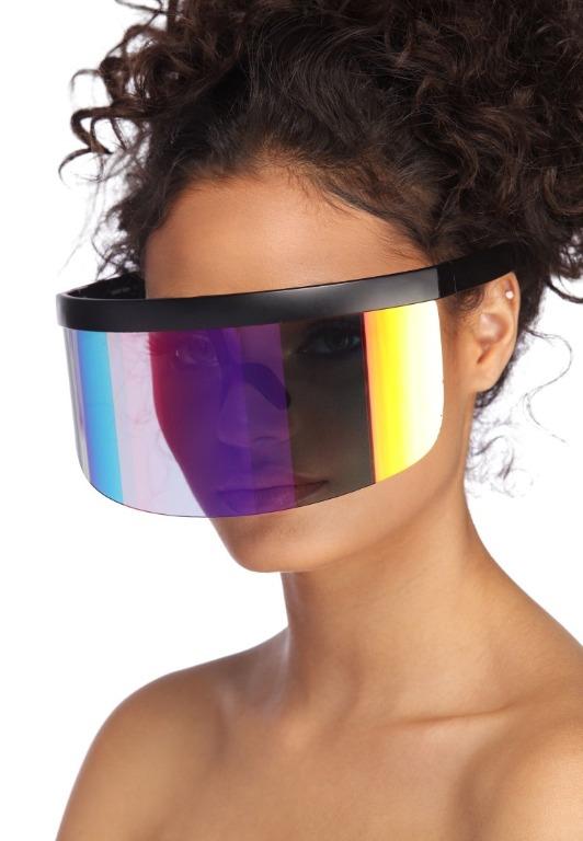 Fashionable Oversize Shield Visor Sunglasses Face Shield