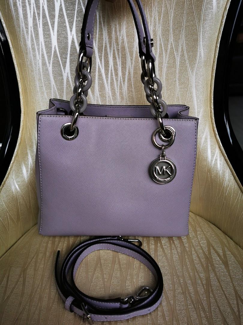 Michael Kors Cynthia Small Leather Satchel Tulip Bag Handbags Amazoncom