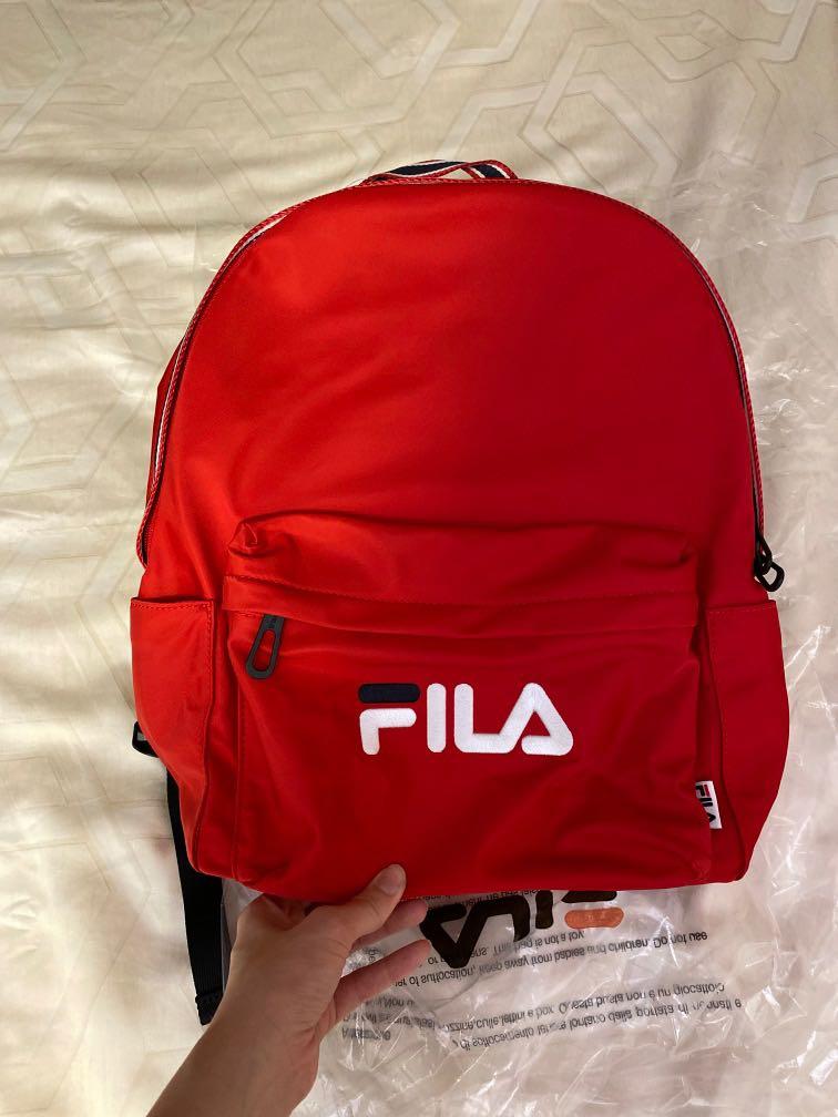 fila red backpack