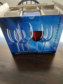 Five New Wine Glasses