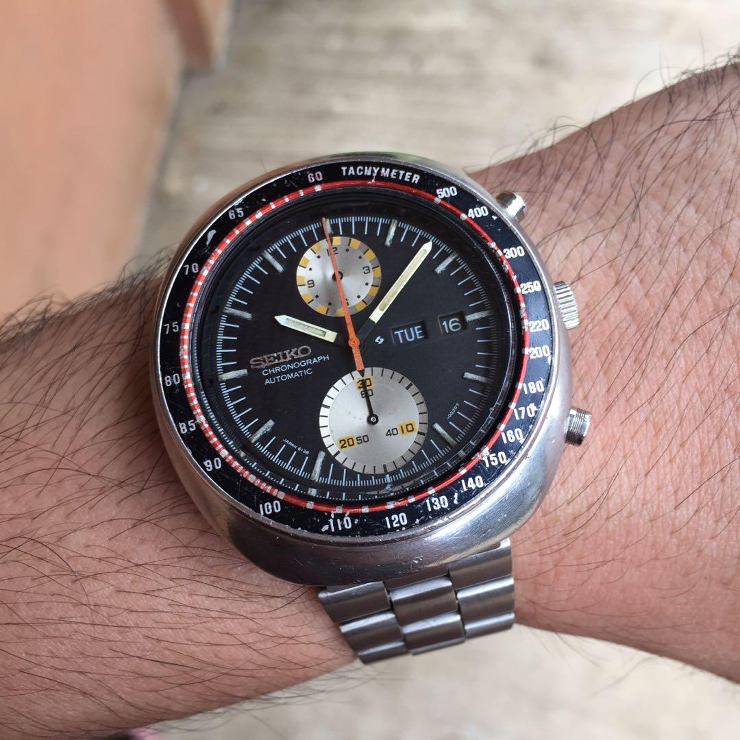 For Sale: Vintage 1977 Seiko Chronograph Automatic 6138-0012 “UFO🛸 “ (All  Original), Men's Fashion, Watches & Accessories, Watches on Carousell