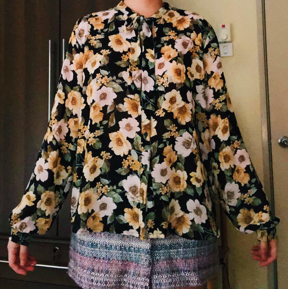 floral chiffon blouse forever 21