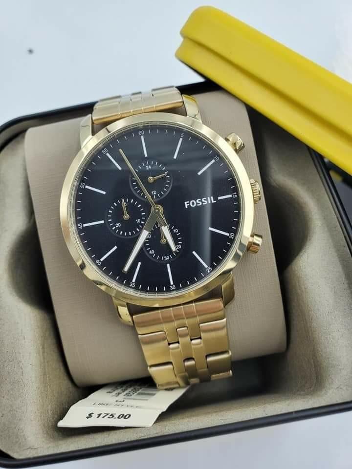 fossil gold watch for men