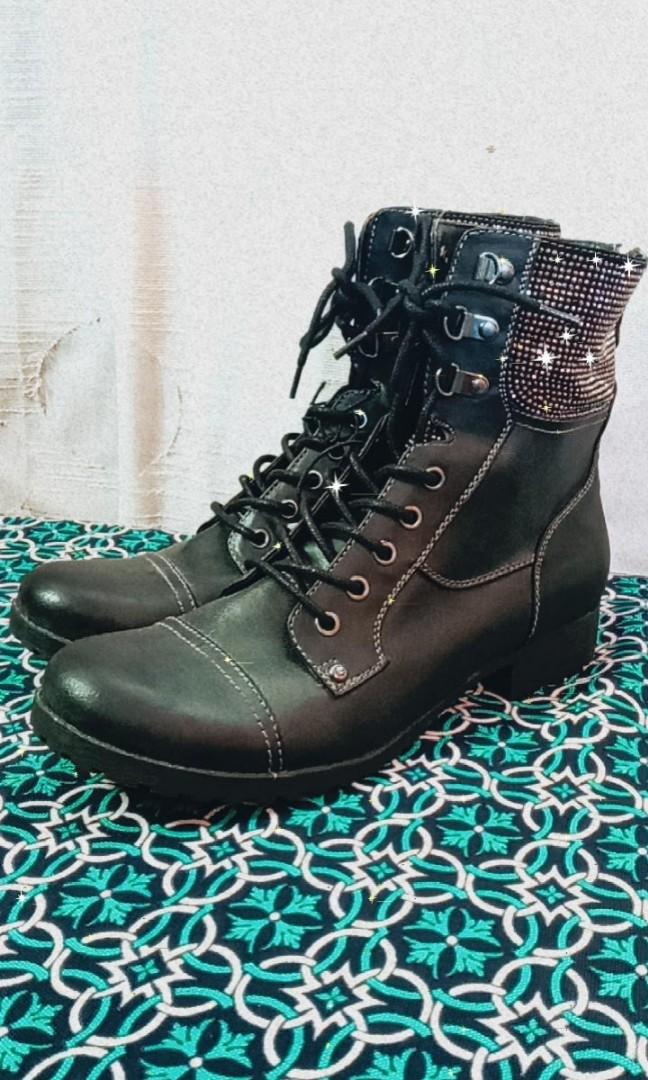 Guess combat clearance boots with rhinestones