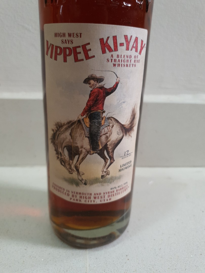 High West "Yippee KiYay" whiskey, Food & Drinks, Alcoholic Beverages