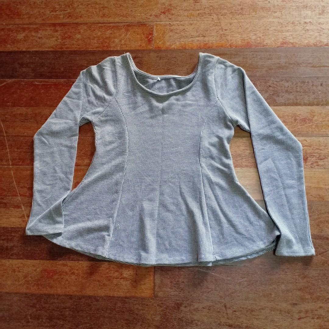 houndstooth peplum top