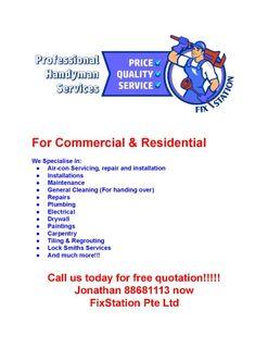 House painting, handyman, plumbing, reinstatement