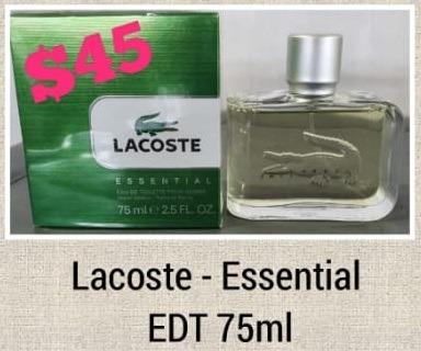 lacoste essential edt 75ml