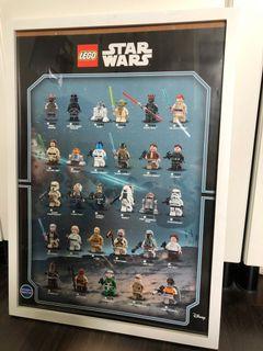 Lego Star wars poster in a frame