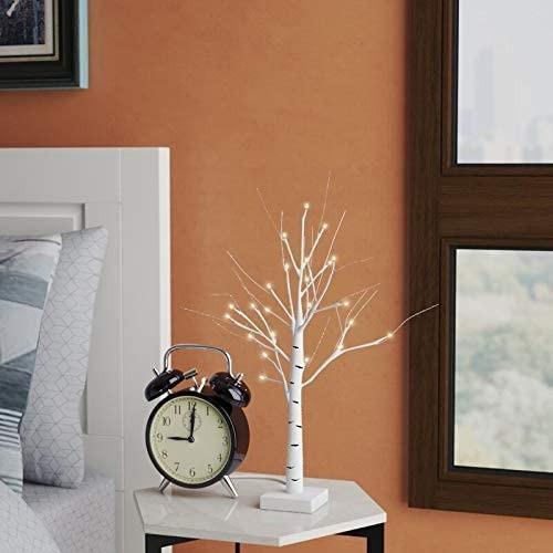 Lightshare 18 Birch Tree Table Lamp 24 Led Lights Warm White