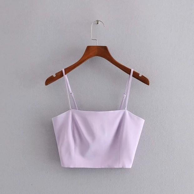 NEW Lilac Crop Spaghetti Strap Top Zara Inspired Women s Fashion