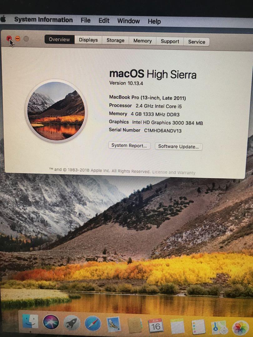 MacBook Pro (Category: Laptops & Notebooks) located in Singapore. Submitted by elsievanessa.ong (Listing ID 1014012349, Image 3). Description: Newly changed LCD screen. All running well. 2011 make. Comes with charger. Also just bought. Selling because moving. Offer me your best. First come first serve. .