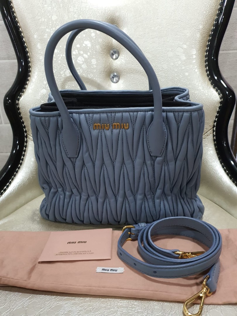 MIU MIU Matelassé Sling Bag, Luxury, Bags & Wallets on Carousell
