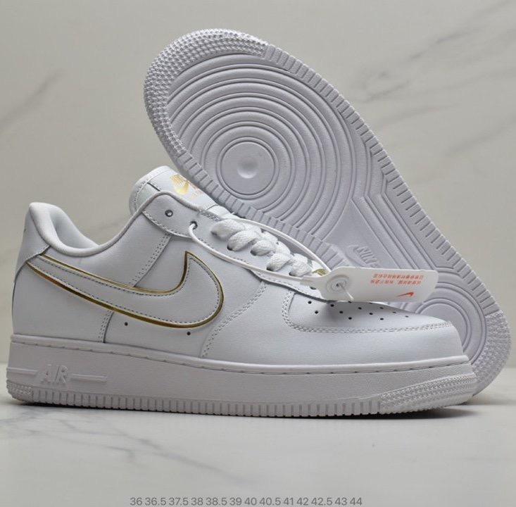 white air force 1 with gold outline