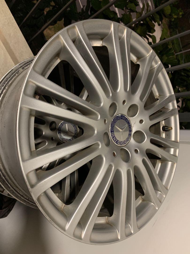 Original Merc 17 inch Rims, Car Accessories, Tyres & Rims on Carousell