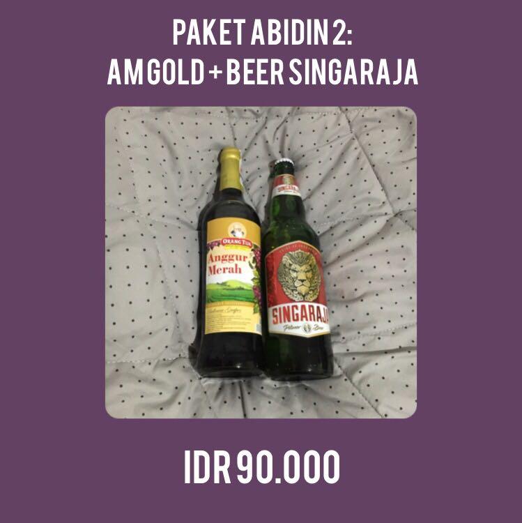 Paket Abidin 2 Anggur Merah Gold Beer Singaraja 620 Ml Makanan Minuman Minuman Tidak Beralkohol Di Carousell Buka tutup botol anggur merah gold cap orang tua. paket abidin 2 anggur merah gold beer singaraja 620 ml