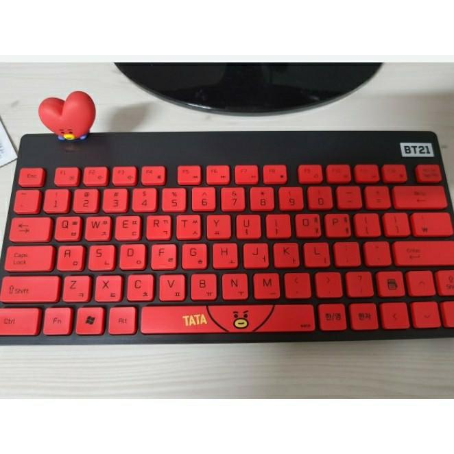 Preorder : BTS BT21 Official Figure Wireless Silent Keyboard, Hobbies ...