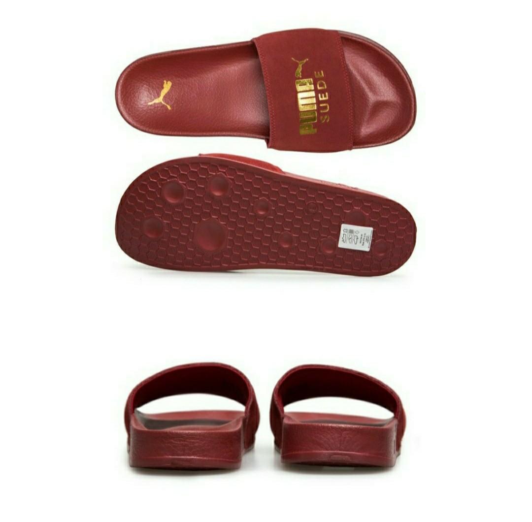 Puma suede slides sales red
