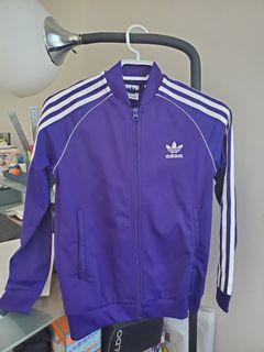 Purple adidas track jacket