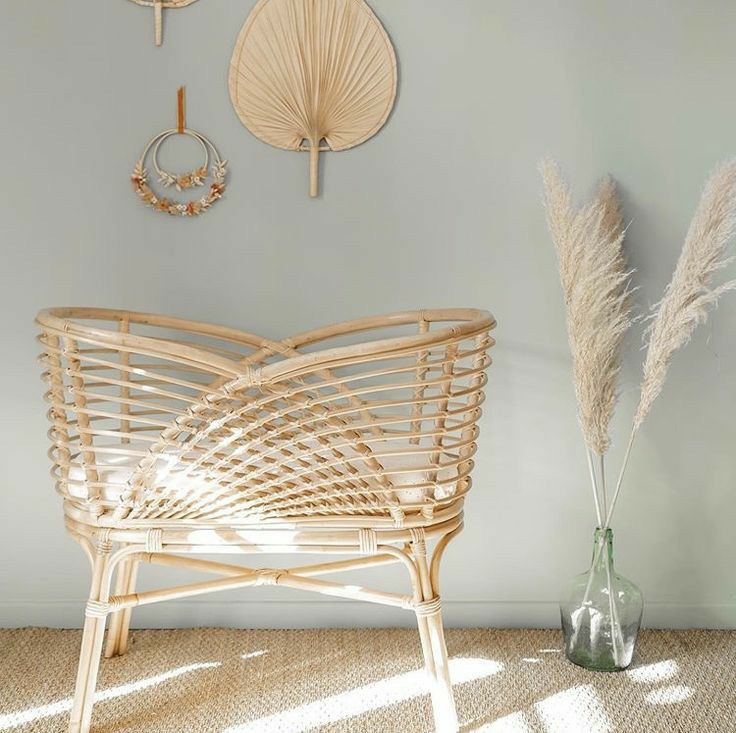 Rattan sales baby bed