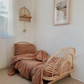 Rattan single bed frame deals