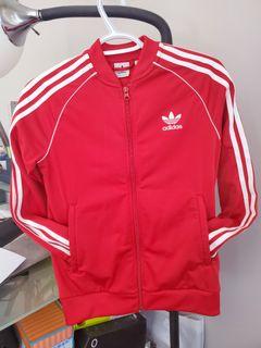 Red adidas track jacket