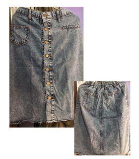 Rok Jeans | Denim Button Skirt