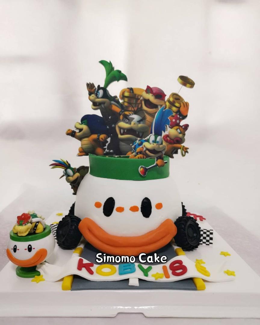 Super Mario Cake Jr Clown Car Cake Bowser Jr Kart Cake Racing