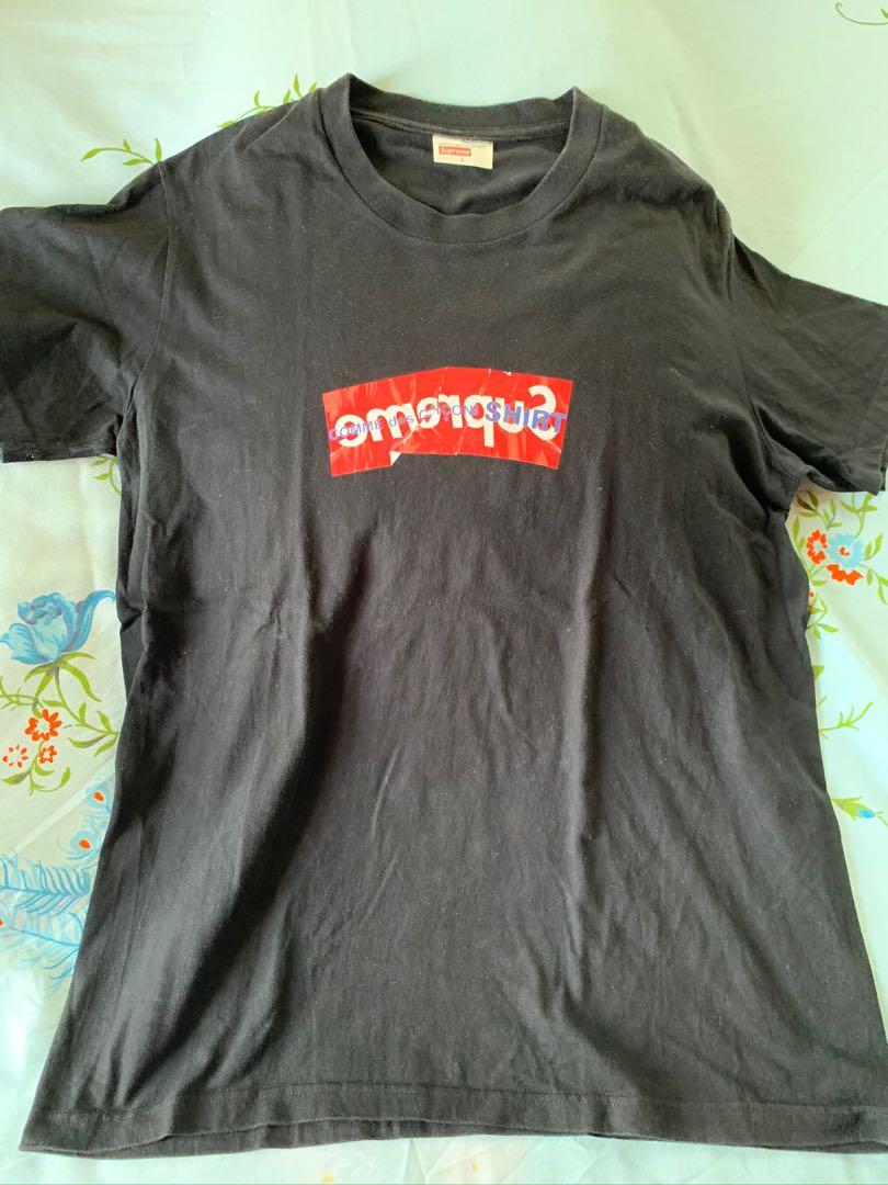 supreme cdg box logo tee