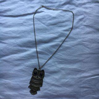 Sweet Little Owl Long Chain Necklace