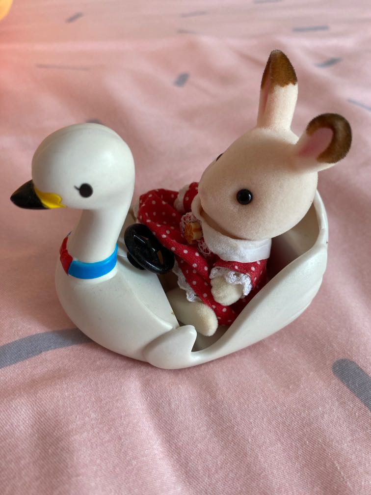 sylvanian families swan boat set