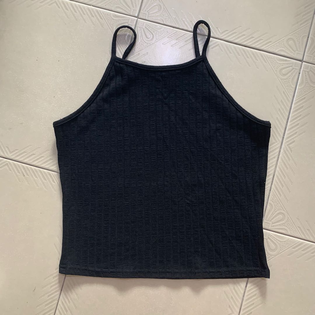 Temt Valleygirl Ribbed Halter Top, Women's Fashion, Tops