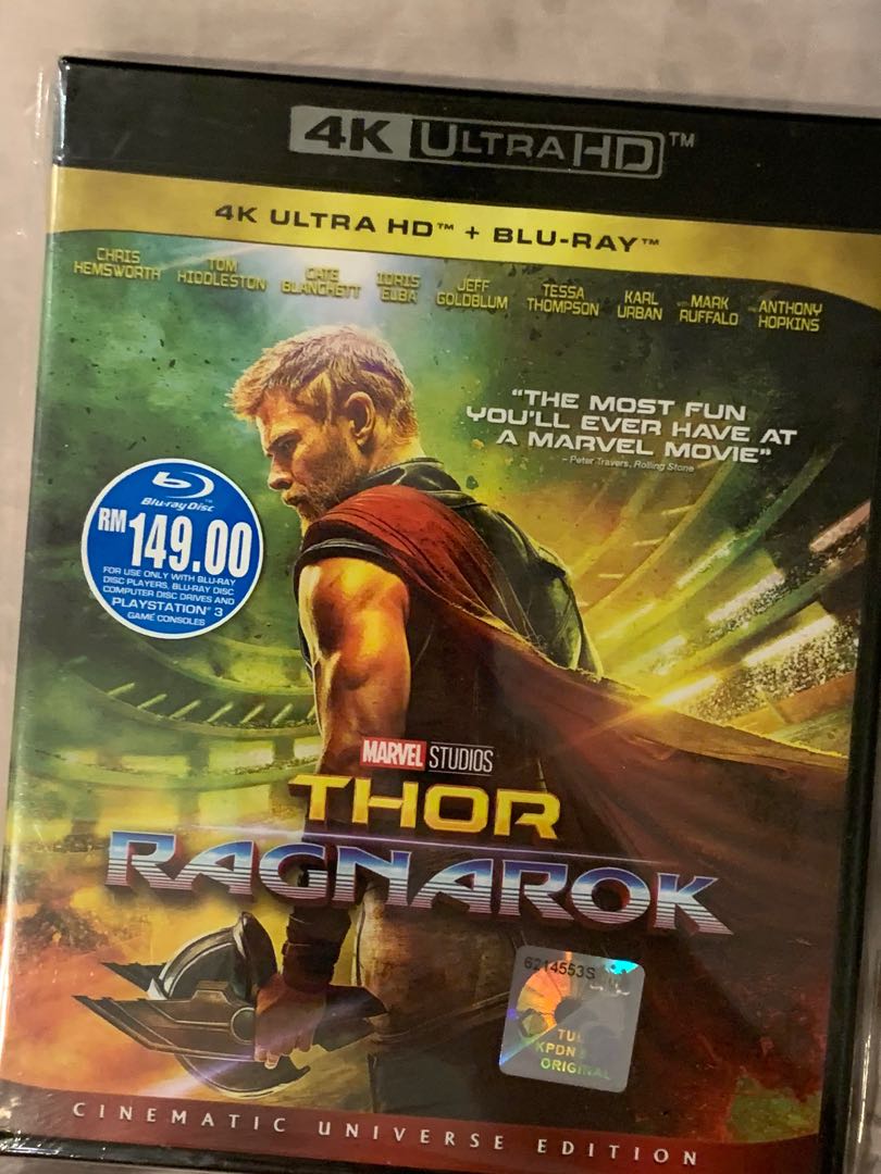 Thor Ragnarok 4k Ultra Hd And Bluray Music Media Cd S Dvd S Other Media On Carousell