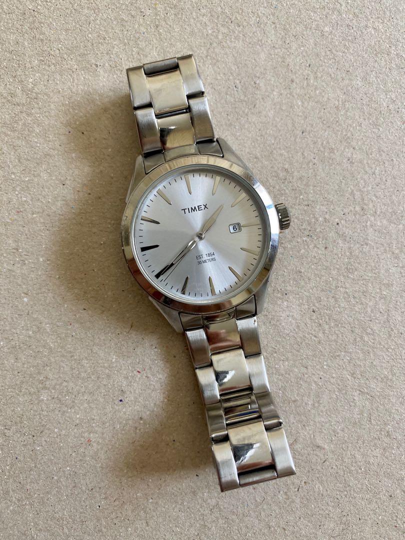timex silver watch