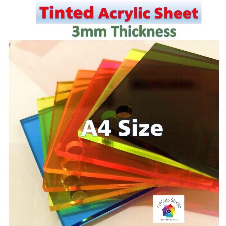Tinted Acrylic Sheet Multipurpose Diy Project Size A1 2 3 4 Ready Stock Design Craft Others On Carousell