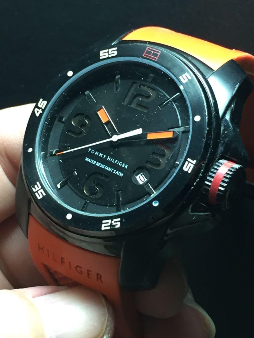 Mens Watches Tommy Hilfiger Orange Watch New]TOMMY HILFIGER
