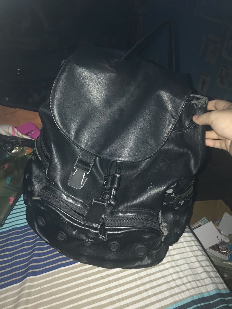 topshop black backpack