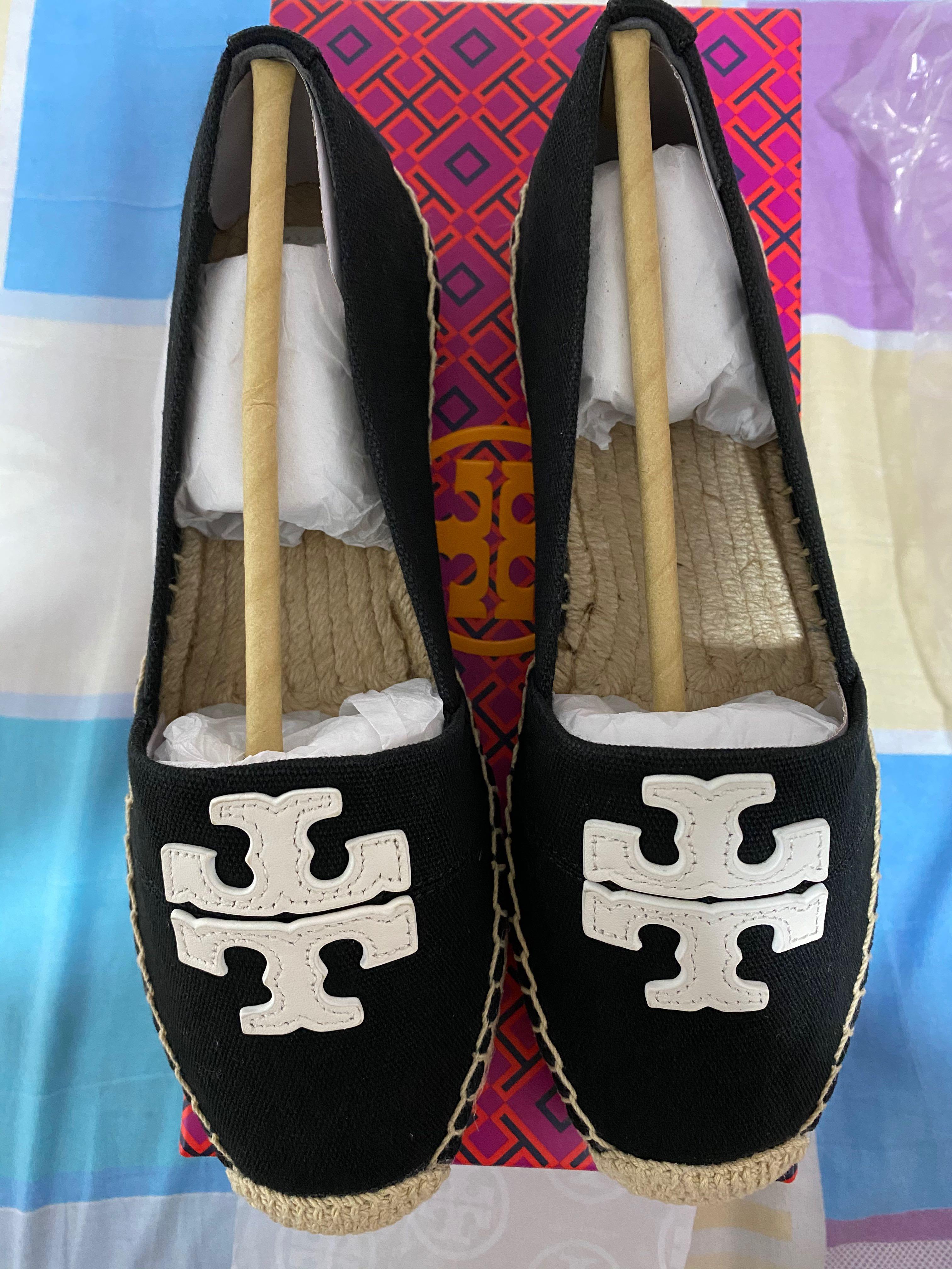 Tory Burch Weston Espadrille Canvas/Calf Leather Perfect Black, Women's  Fashion, Footwear, Flats on Carousell