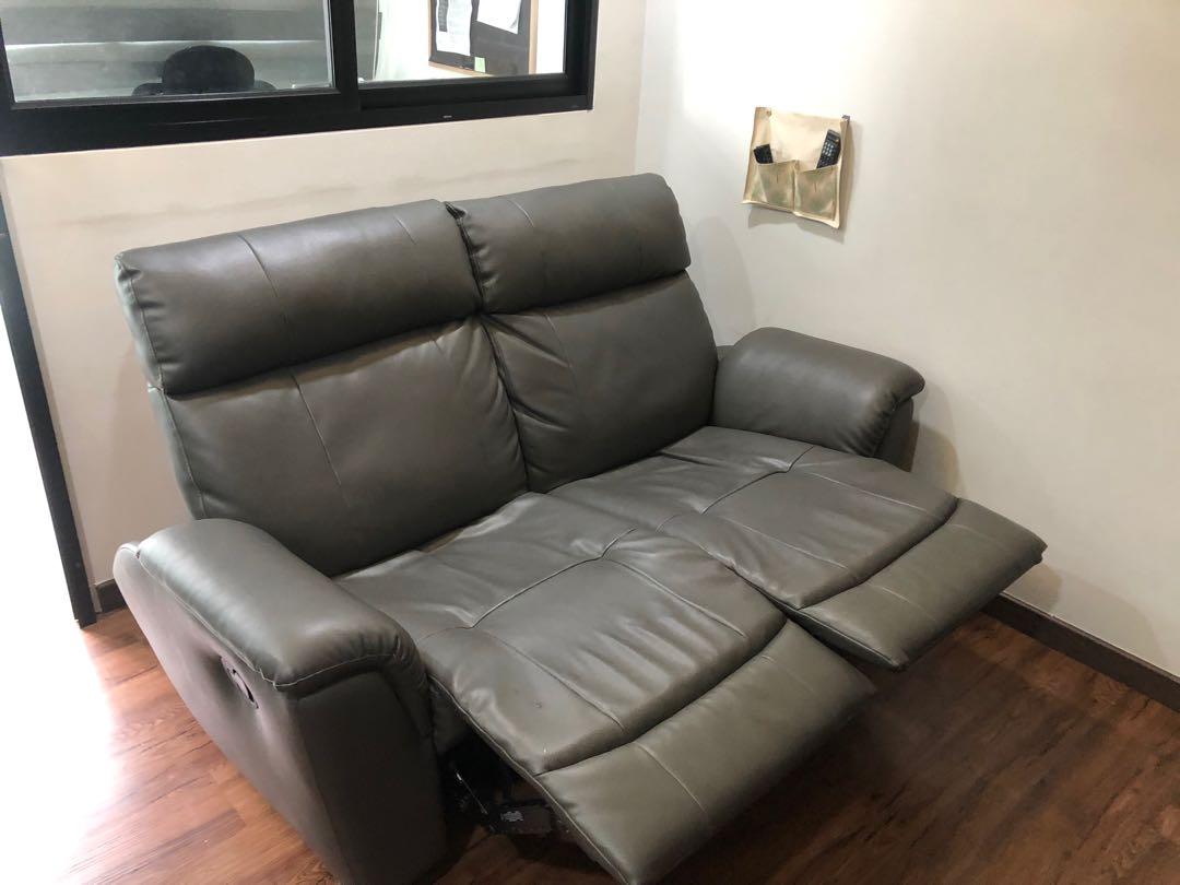 2 Seaters Recliner Leather Sofa w WTY UNIVONNA Furniture Home Living Furniture Sofas on Carousell